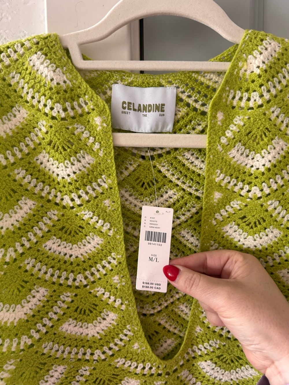 NWT Anthropologie Celandine Crochet Mini Kaftan Coverup Dress - Picture 5 of 6
